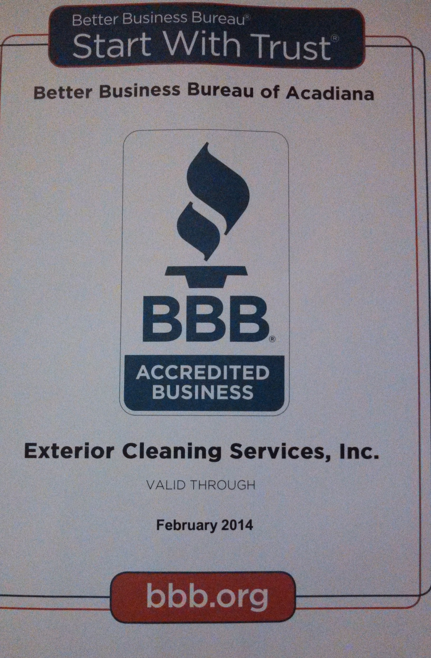 Accredited by the Better Business of Acadiana